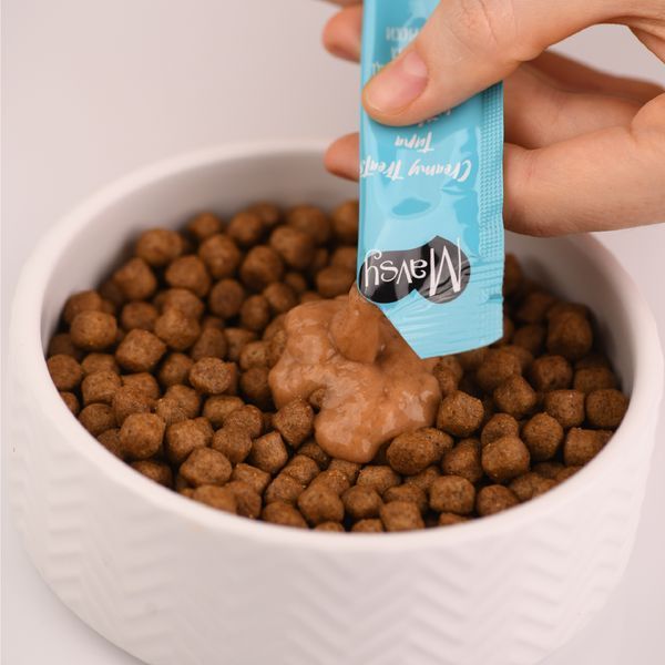 Ласощі кремові для котів Mavsy TUNA & COD з тунцем та тріскою, 15 г (30 шт) MAVSY0130 фото